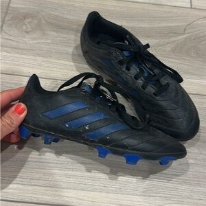 Adidas Black and Blue Soccer Cleats